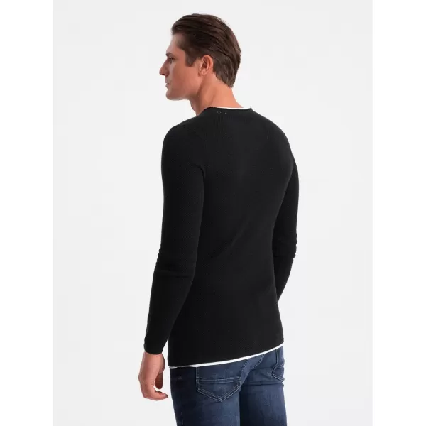  Herrenpullover OMBRE OM-SWSW-0103 SCHWARZ 