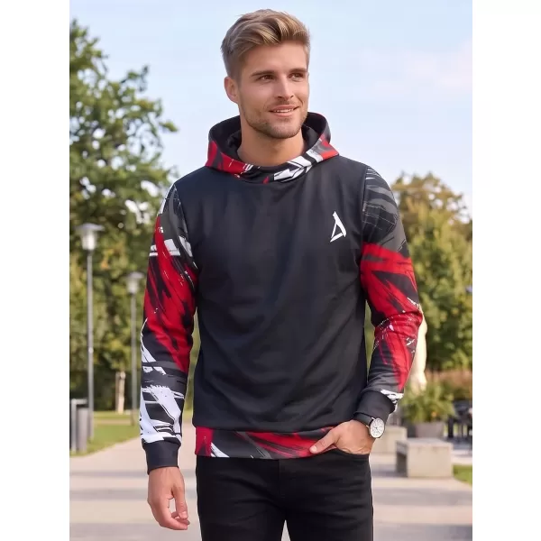  Hochwertiges Funktions-Sweatshirt für Herren ALTISPORT VOJ/ALM039MI01 SCHWARZ UND ROT 