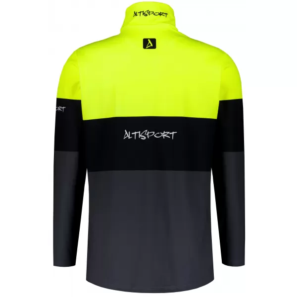  Funktionelle Thermo -Sweatshirt -Premium von Männern ALTISPORT VOJ/ALM051TER03 NEONGELB/GRAU 