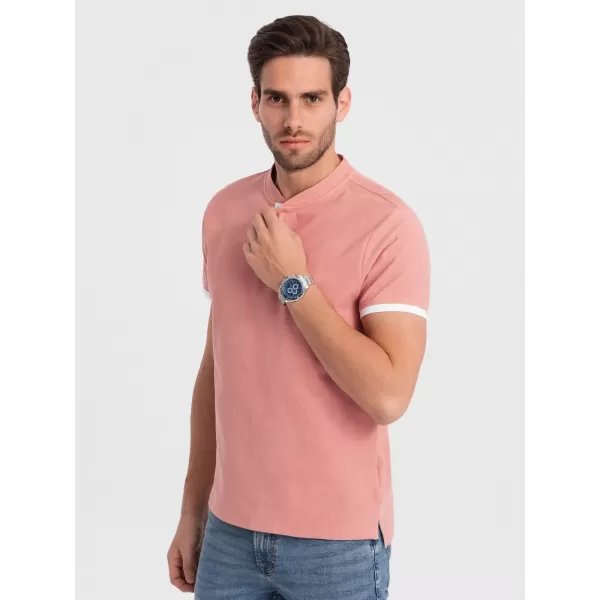  Herren t -Shirt mit einem Kragen OMBRE OM-TSCT-0156 ROSA 
