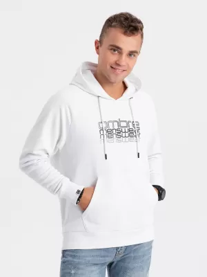 Herren -Sweatshirt OMBRE OM-SSPS-0153 WEIß