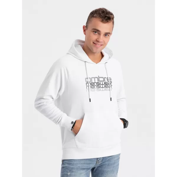  Herren -Sweatshirt OMBRE OM-SSPS-0153 WEIß 
