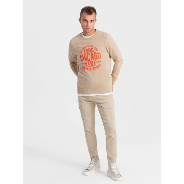  Herren -Sweatshirt OMBRE OM-SSPS-0154 SAND 