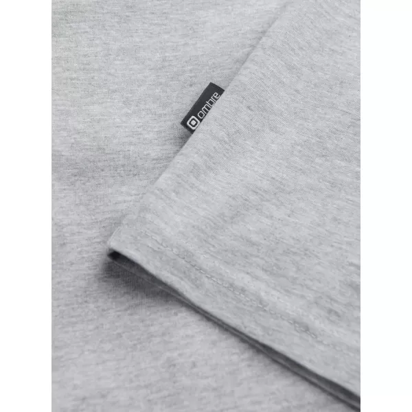  Herren t -Shirt mit einem langen Ärmel OMBRE OM-LSBL-0108 GRAUE MELANGE 