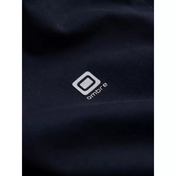  Herren t -Shirt mit einem langen Ärmel OMBRE OM-LSCL-0110 MARINEBLAU 