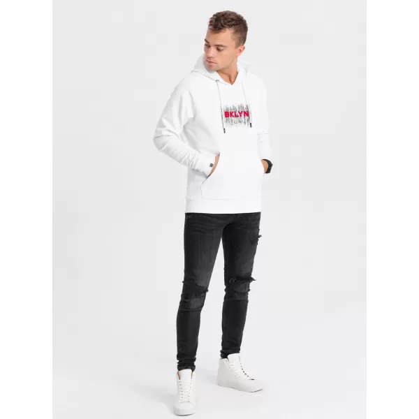  Herren Sweatshirt OMBRE OM-SSPS-0150 WEIß 