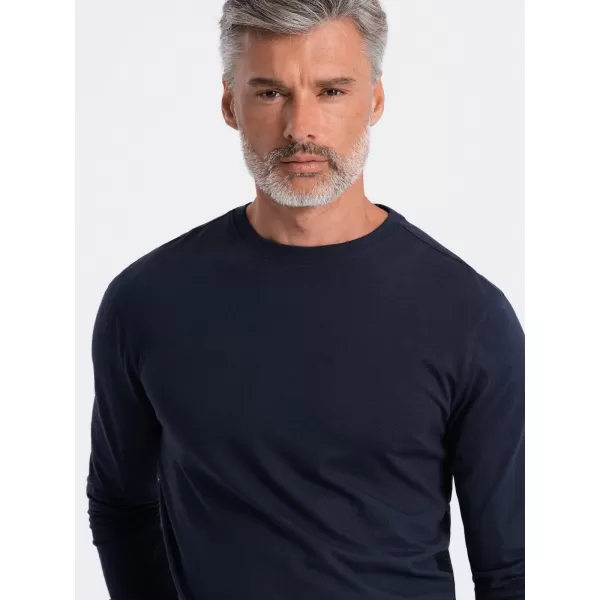  Herren t -Shirt mit einem langen Ärmel OMBRE OM-LSBL-0106 MARINEBLAU 