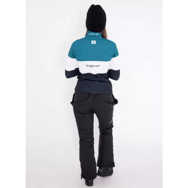  Frauenfunktionaler Thermo -Sweatshirt Premium ALTISPORT VOJ/ALW051TER03 KEROSIN-SCHWARZ 