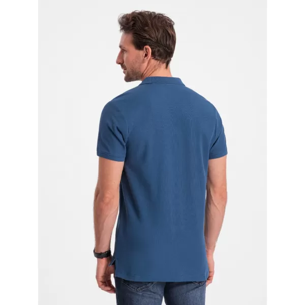  Herren t -Shirt mit einem Kragen OMBRE S1374 DUNKELBLAU 