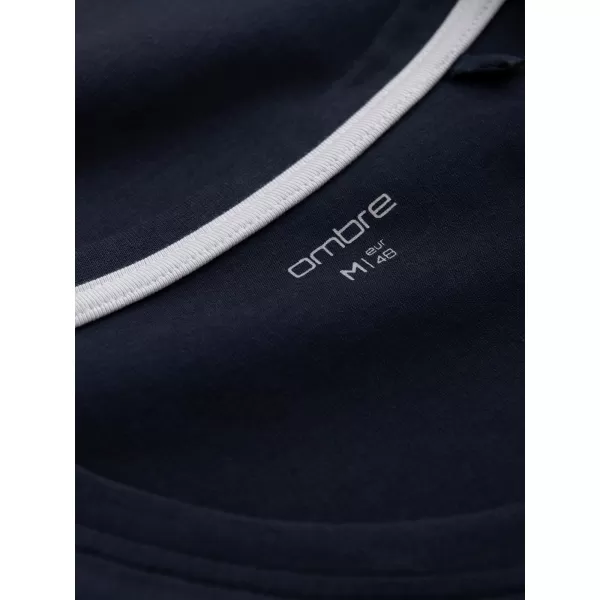  Herren t -Shirt mit einem langen Ärmel OMBRE OM-LSCL-0110 MARINEBLAU 
