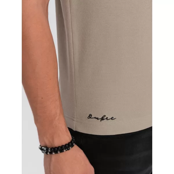  Hemd OMBRE OM-POSS-0113 DUNKLER BEIGE 