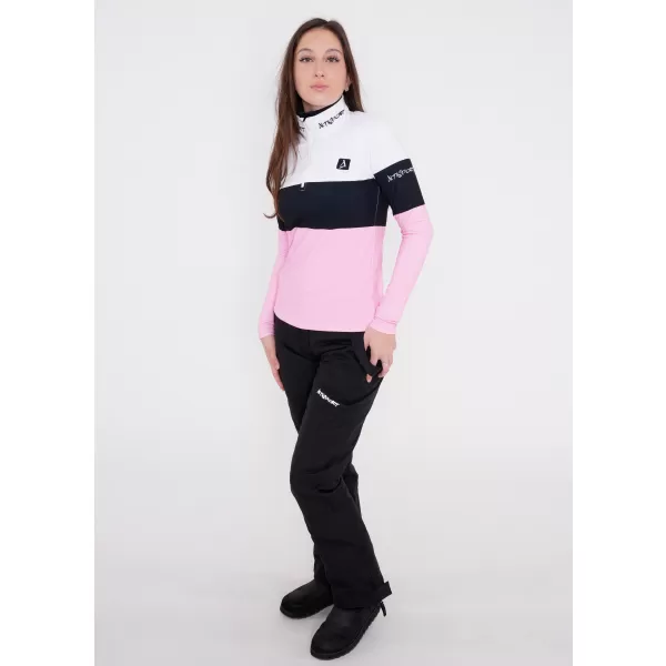  Frauenfunktionaler Thermo -Sweatshirt Premium ALTISPORT VOJ/ALW051TER03 WEIß -PINK 
