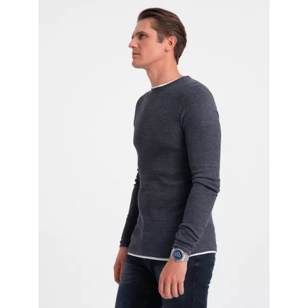 Herrenpullover OMBRE OM-SWSW-0103 MARINEBLAUE MELANGE 