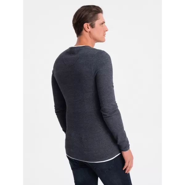  Herrenpullover OMBRE OM-SWSW-0103 MARINEBLAUE MELANGE 