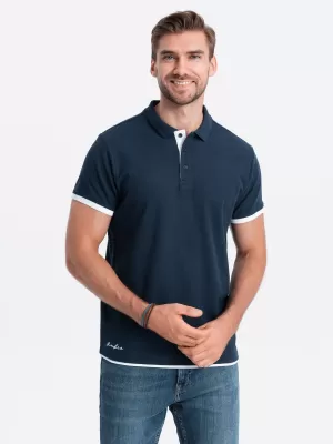 Hemd OMBRE OM-POSS-0113 MARINEBLAU