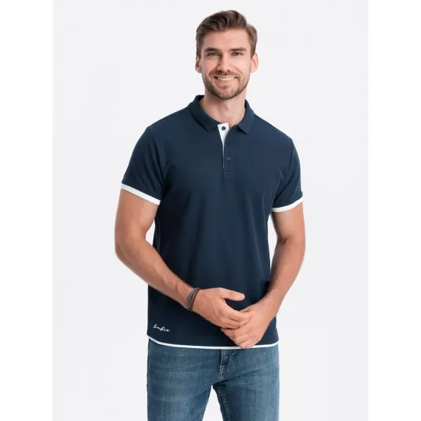  Hemd OMBRE OM-POSS-0113 MARINEBLAU 