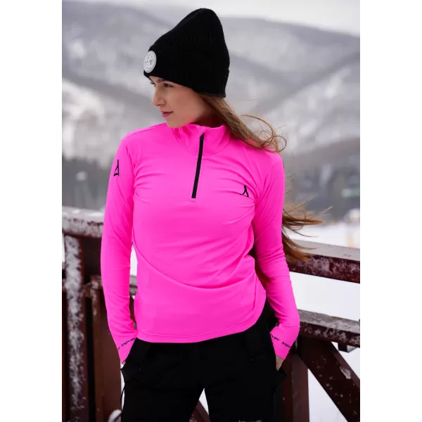  Frauenfunktionaler Thermo -Sweatshirt Premium ALTISPORT VOJ/ALW000TER03 FLUO ROSA 