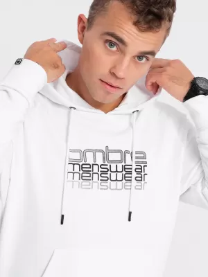 Herren -Sweatshirt OMBRE OM-SSPS-0153 WEIß