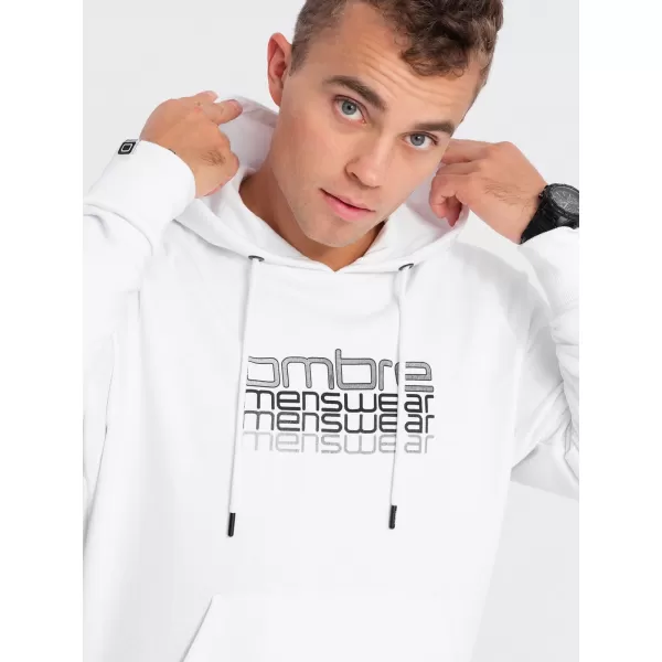  Herren -Sweatshirt OMBRE OM-SSPS-0153 WEIß 