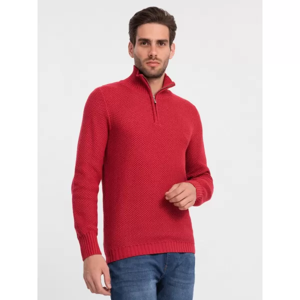 Herrenpullover OMBRE OM-SWZS-0105 ROT 