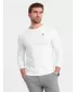 Herren t -Shirt mit einem langen Ärmel OMBRE OM-LSCL-0102 WEIß