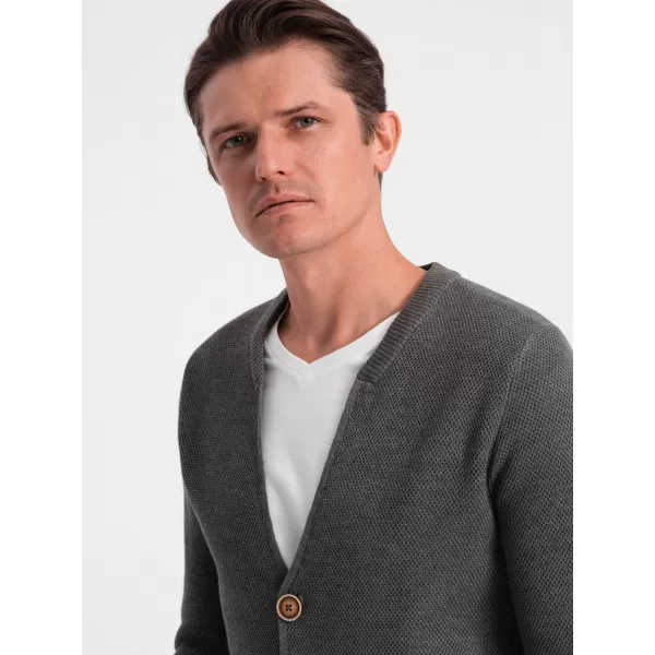  Herrenpullover OMBRE OM-SWCD-0109 GRAPHIT MELANGE 