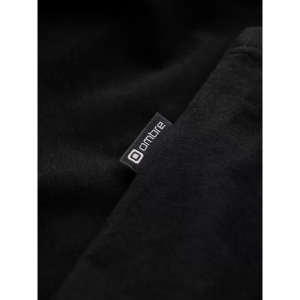  Herren t -Shirt mit einem langen Ärmel OMBRE OM-LSCL-0102 SCHWARZ 