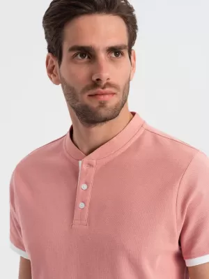 Herren t -Shirt mit einem Kragen OMBRE OM-TSCT-0156 ROSA