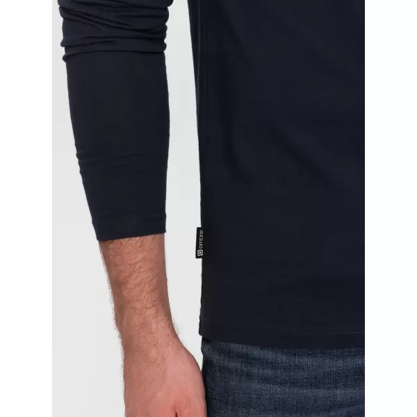  Herren t -Shirt mit einem langen Ärmel OMBRE OM-LSBL-0108 MARINEBLAU 