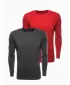 Herren t -Shirt mit einem langen Ärmel OMBRE Z43 MIX 2-PACK GRAU
