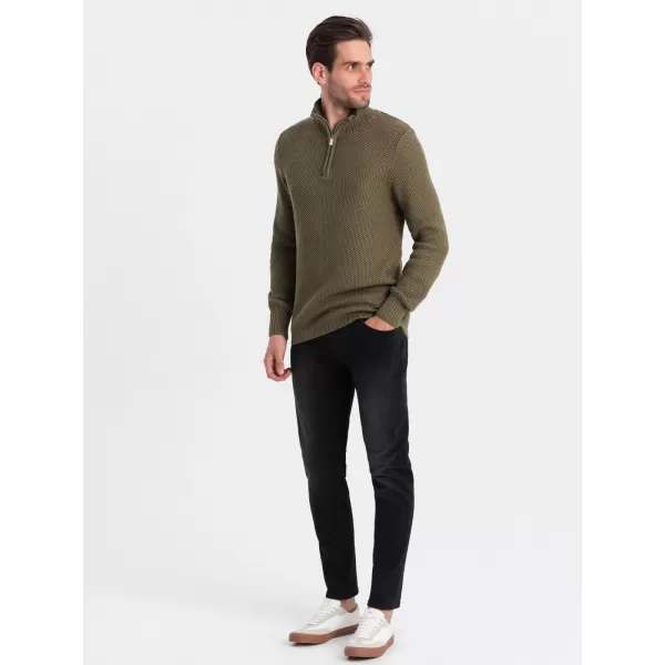  Herrenpullover OMBRE OM-SWZS-0105 OLIVE 