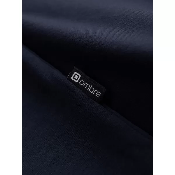 Herren t -Shirt mit einem langen Ärmel OMBRE OM-LSCL-0102 MARINEBLAU 