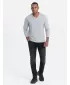 Herren t -Shirt mit einem langen Ärmel OMBRE OM-LSBL-0108 GRAUE MELANGE