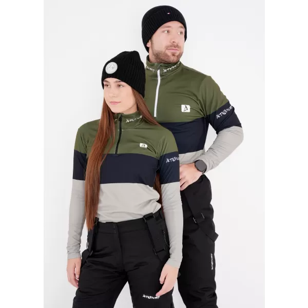  Funktionelle Thermo -Sweatshirt -Premium von Männern ALTISPORT VOJ/ALM051TER03 KHAKI 