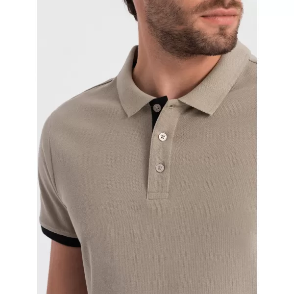  Hemd OMBRE OM-POSS-0113 DUNKLER BEIGE 