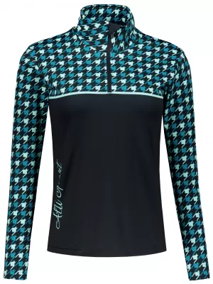 Frauenfunktionaler Thermo -Sweatshirt Premium ALTISPORT VOJ/ALW048TER03 SCHWARZ -BLUE