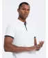 Herren t -Shirt mit einem Kragen OMBRE OM-POSS-0113 WEIß