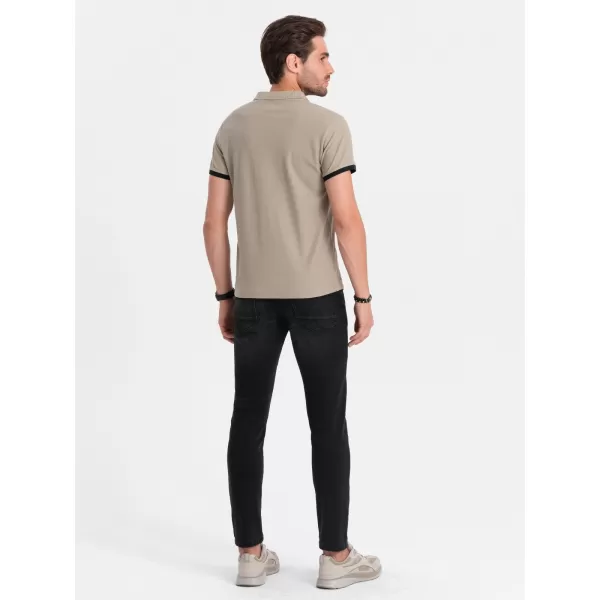  Hemd OMBRE OM-POSS-0113 DUNKLER BEIGE 