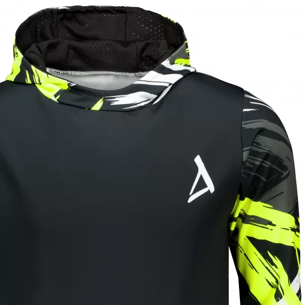  Hochwertiges Funktions-Sweatshirt für Herren ALTISPORT VOJ/ALM039MI01 SCHWARZ UND GELB 