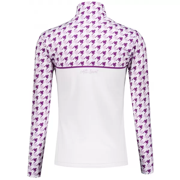  Frauenfunktionaler Thermo -Sweatshirt Premium ALTISPORT VOJ/ALW048TER03 WEIß/LILA 