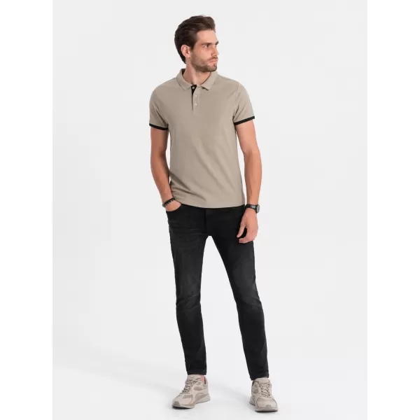  Hemd OMBRE OM-POSS-0113 DUNKLER BEIGE 