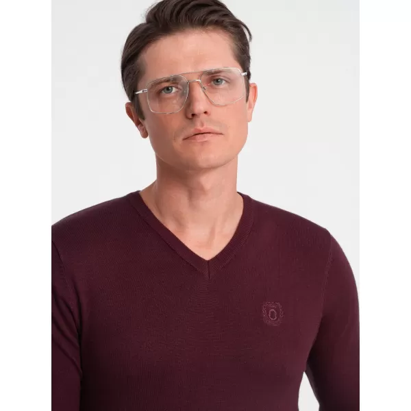  Herrenpullover OMBRE OM-SWBS-0107 KASTANIENBRAUN 