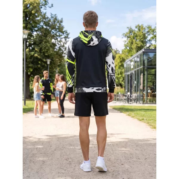  Hochwertiges Funktions-Sweatshirt für Herren ALTISPORT VOJ/ALM039MI01 SCHWARZ UND GELB 