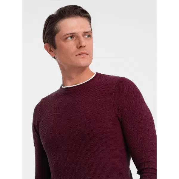  Herrenpullover OMBRE OM-SWSW-0103 KASTANIENBRAUN 