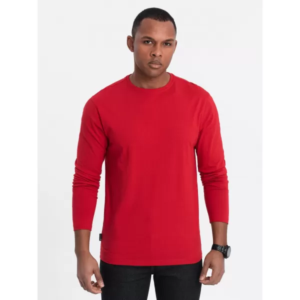  Herren t -Shirt mit einem langen Ärmel OMBRE OM-LSBL-0106 ROT 