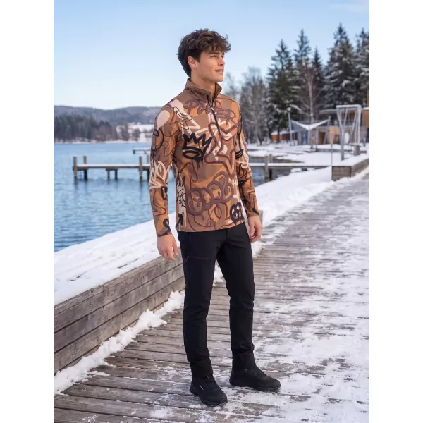  Funktionelle Thermo -Sweatshirt -Premium von Männern ALTISPORT VOJ/ALM054TER03 BRAUN 
