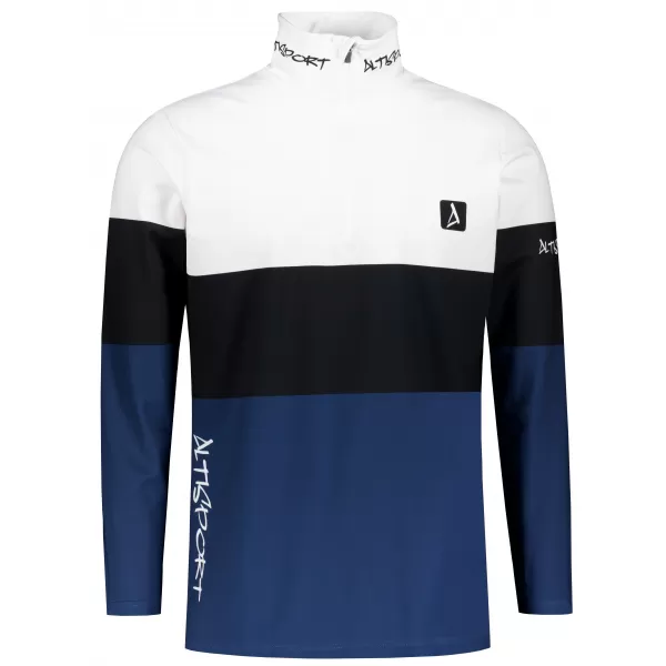  Funktionelle Thermo -Sweatshirt -Premium von Männern ALTISPORT VOJ/ALM051TER03 WEIß -BLAU 
