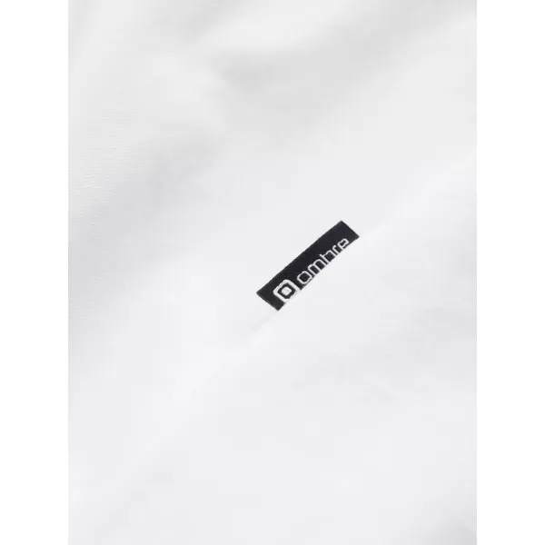  Herren t -Shirt mit einem langen Ärmel OMBRE OM-LSCL-0110 WEIß 