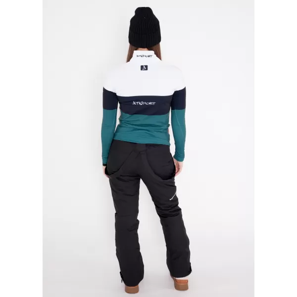  Frauenfunktionaler Thermo -Sweatshirt Premium ALTISPORT VOJ/ALW051TER03 WEIß -GREEN 