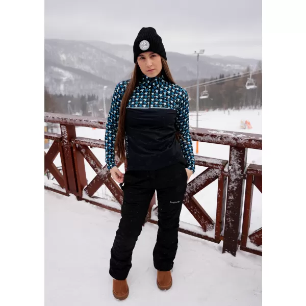  Frauenfunktionaler Thermo -Sweatshirt Premium ALTISPORT VOJ/ALW048TER03 SCHWARZ -BLUE 